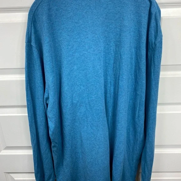 Polo Ralph Lauren XXL Long sleeve Polo Shirt Golf Preppy 2XL Blue Orange Pony - Picture 3 of 5